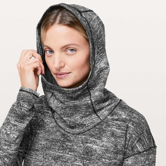 LULULEMON Forever Endeavor Pullover Rush Jacquard Black White Sz 4 {Q1} - Picture 5 of 9